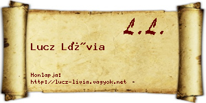Lucz Lívia névjegykártya